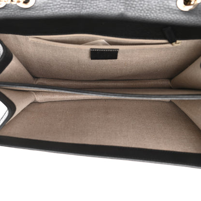 Gucci Dollar Calfskin Interlocking G Shoulder Bag Black 5 of 10
