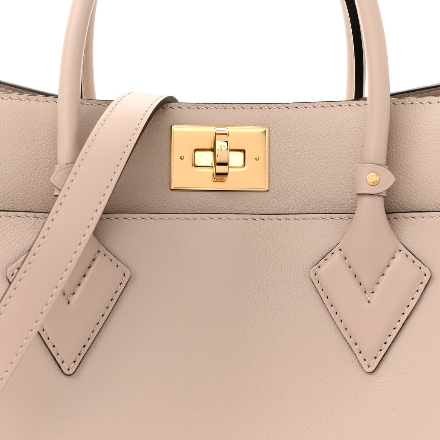 Calfskin Monogram On My Side MM Greige