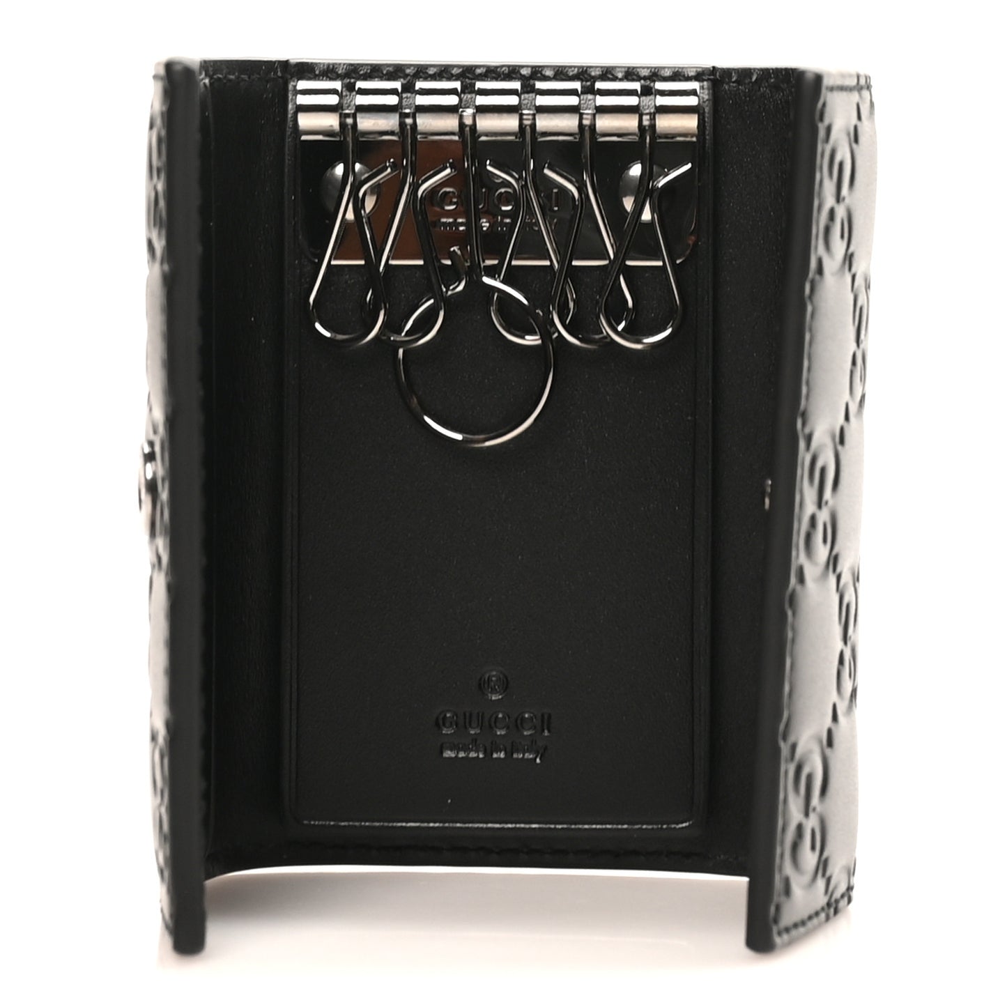 Guccissima 6 Key Holder Case Black