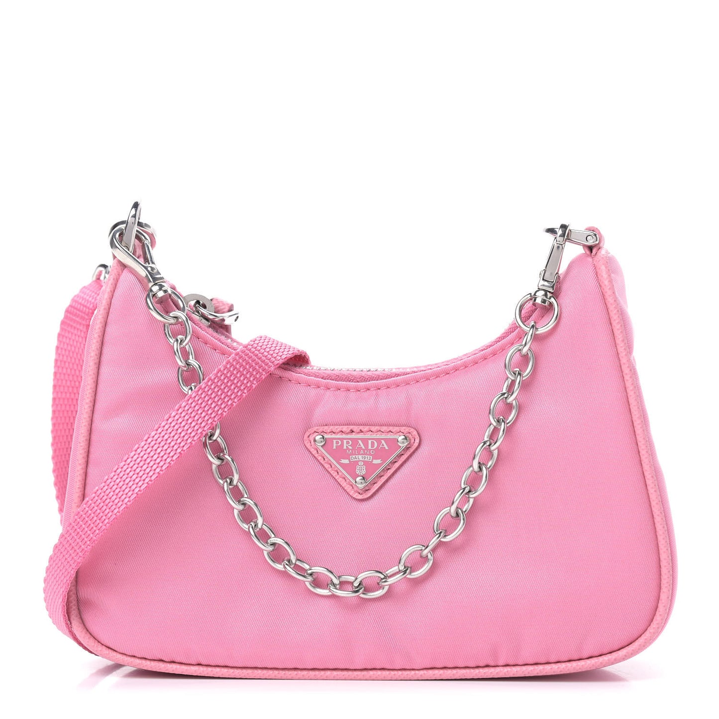 Tessuto Nylon Saffiano Mini Re-Edition 2000 Shoulder Bag Begonia