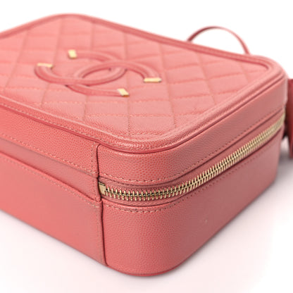 Chanel Caviar Quilted Medium CC Filigree Vanity Case Pink 9 of 9
