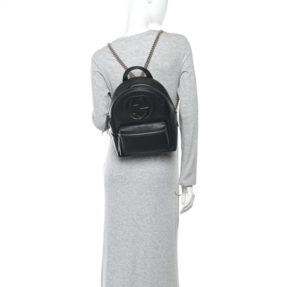 Gucci Pebbled Calfskin Soho Chain Backpack Black 2 of 15