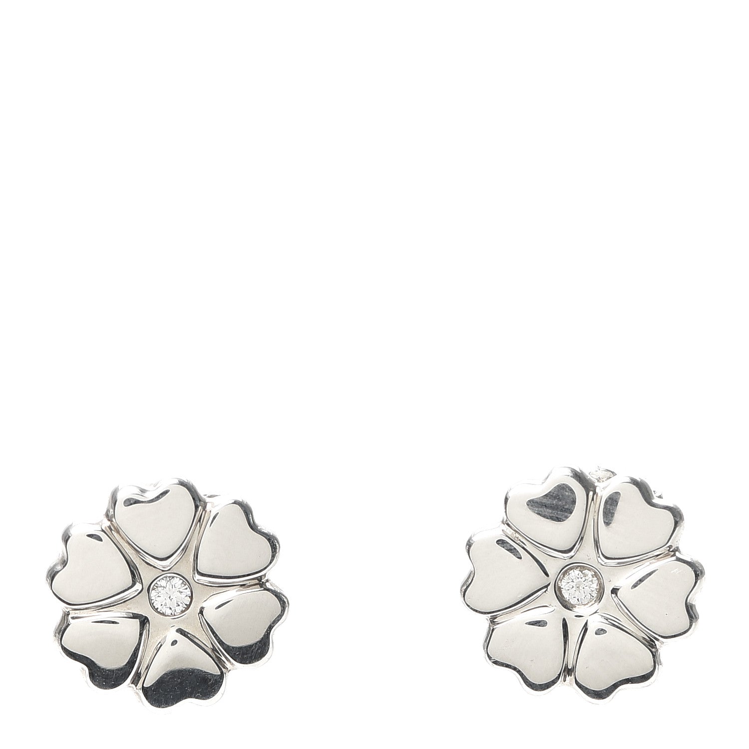 Tiffany Sterling Silver Diamond Paloma Picasso Crown Of Hearts Earrings 1 of 5