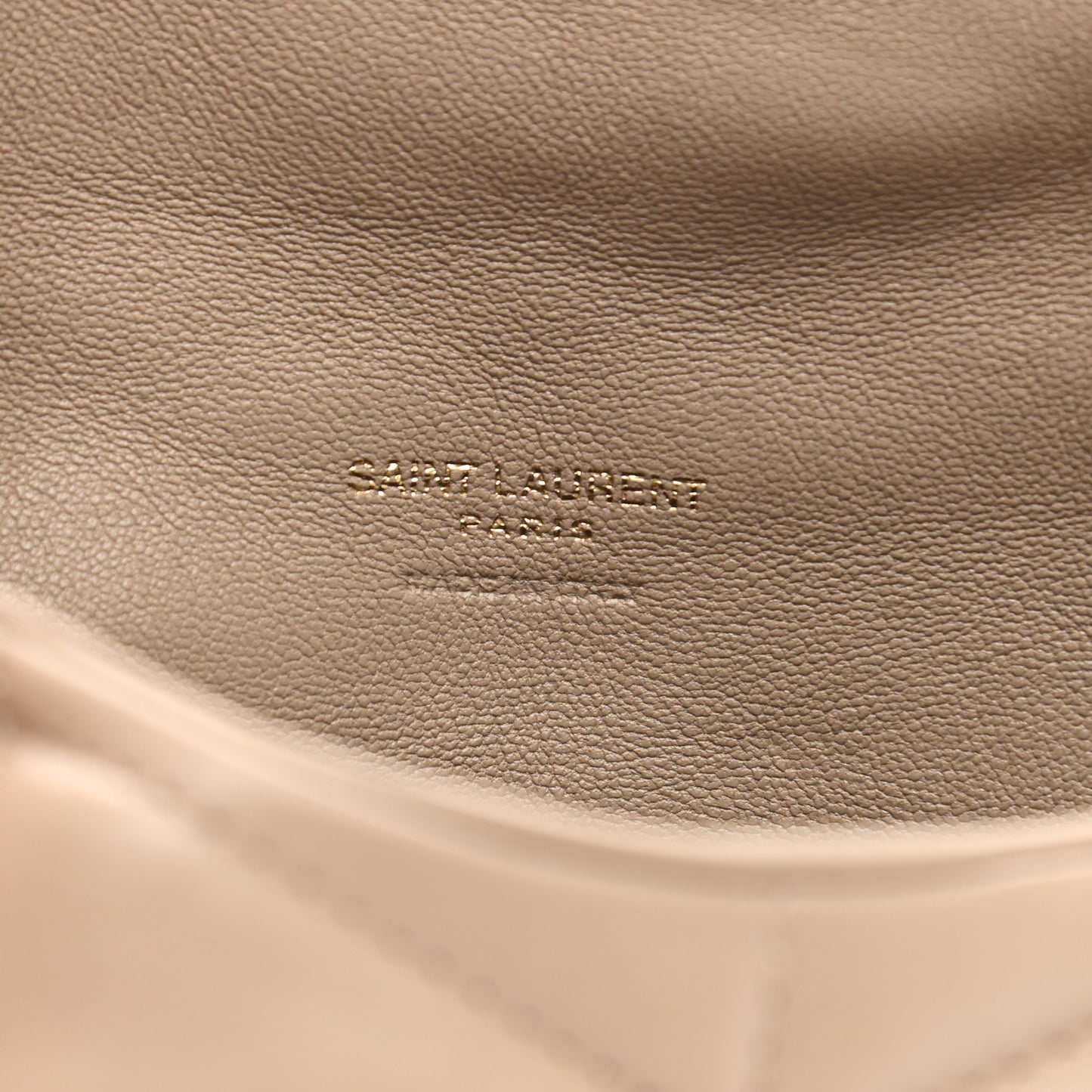 Lambskin Monogram Loulou Puffer Pouch Clutch Dark Beige