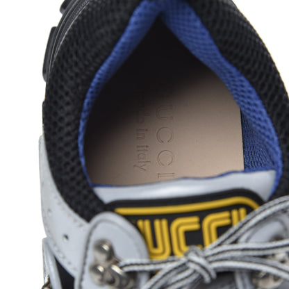 Gucci X SEGA Mesh Technical Canvas Calfskin Reflective Mens Flashtrek Sneakers 8 Silver Black 7 of 8