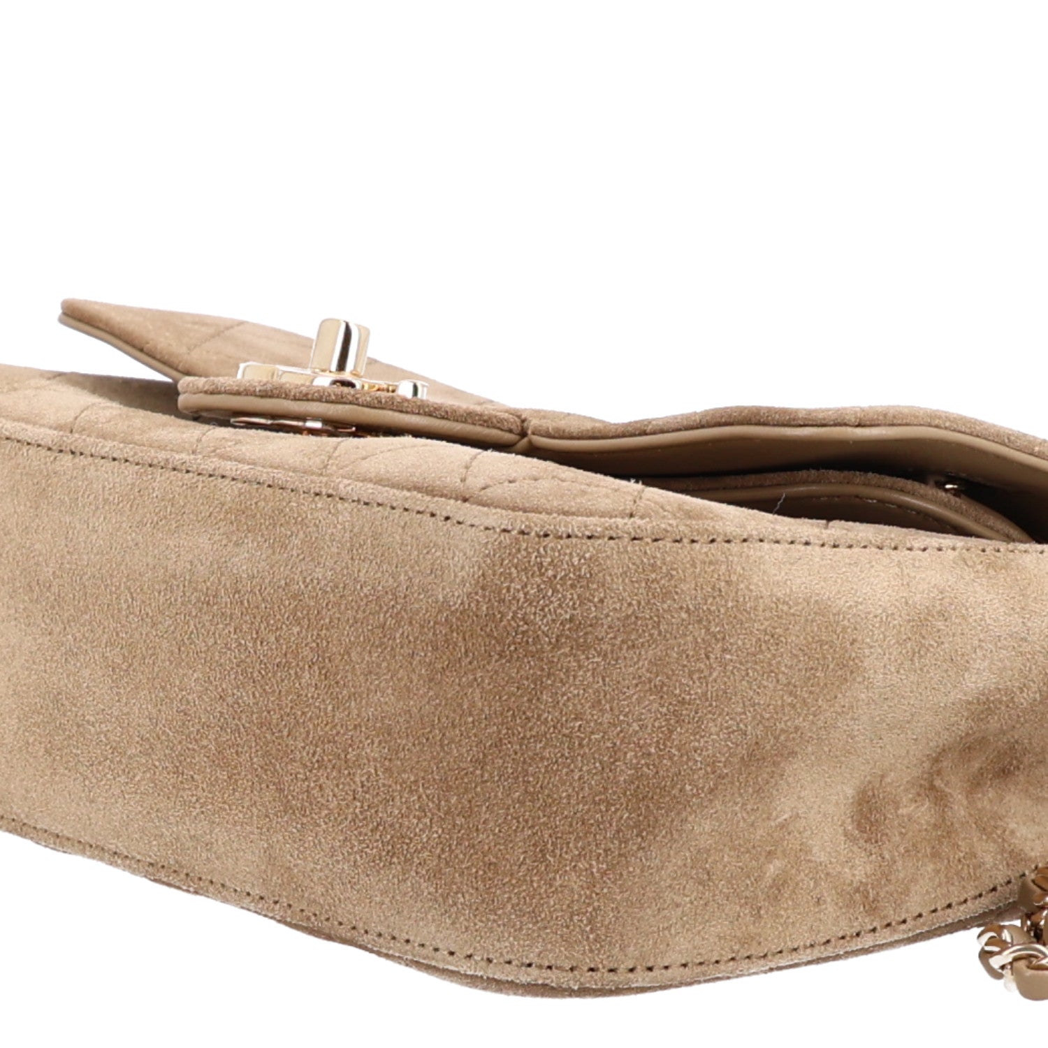 Chanel Suede Calfskin Souplissimo Maxi Flap Dark Beige 10 of 10