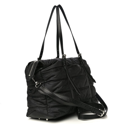 Burberry Nylon House Check Quilted Abbey Diaper Bag Black 3 of 12