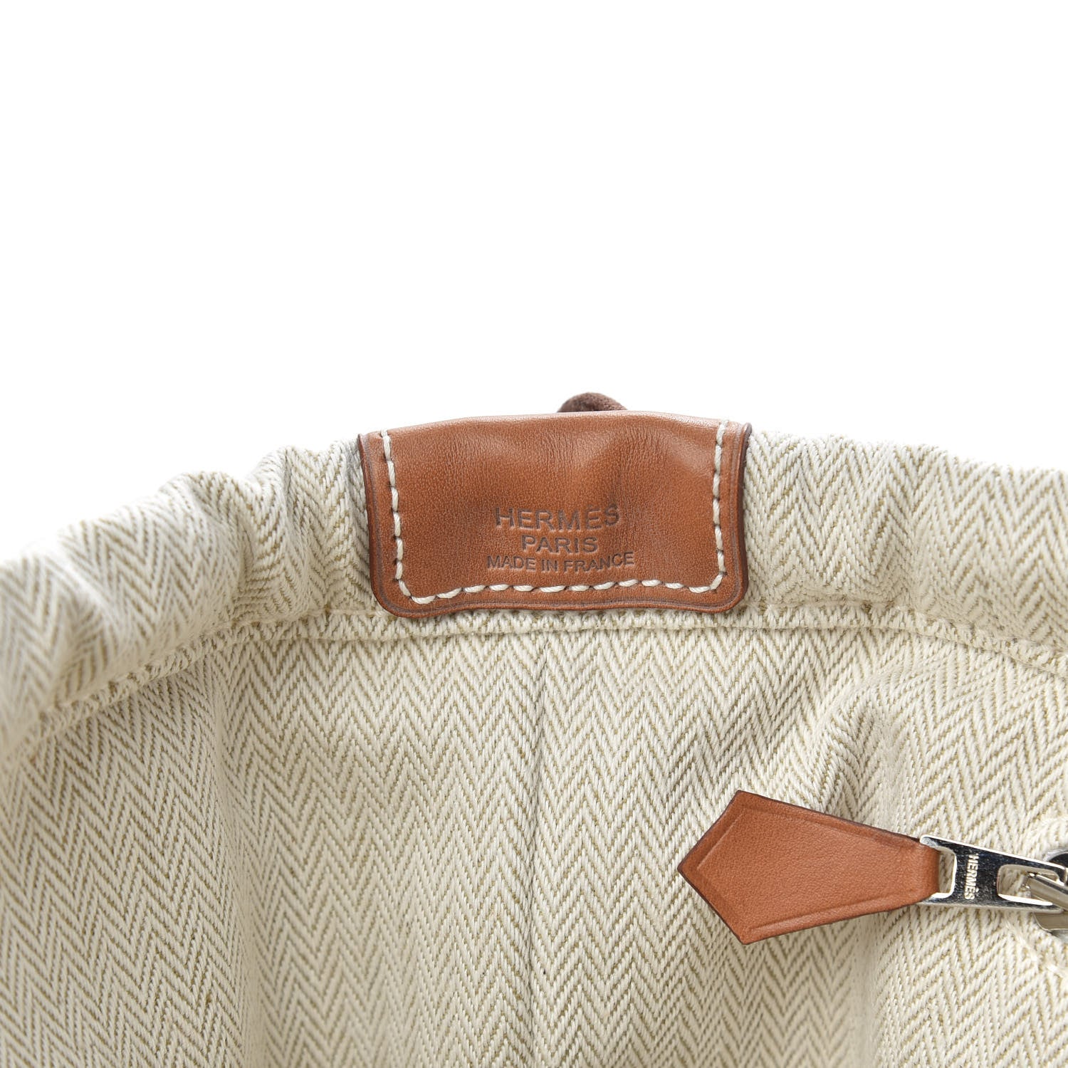 Hermes Canvas Barenia Fourbi 25 MM Pouch Naturel Fauve 8 of 10