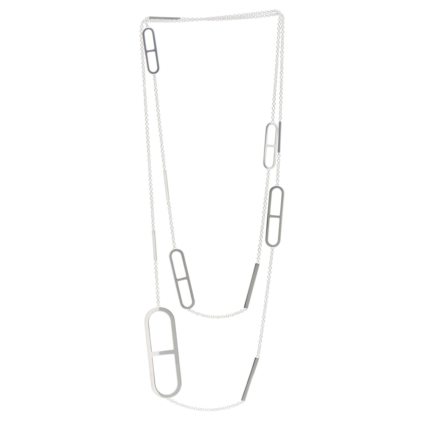 Sterling Silver Ever Chaine d'Ancre Long Necklace 120