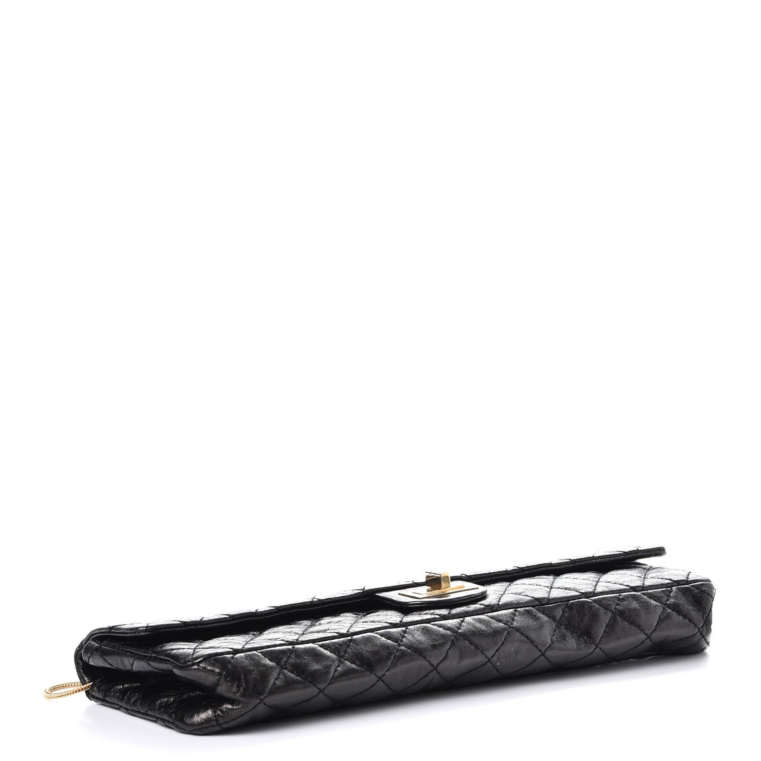 Chanel Glazed Calfskin 2.55 Reissue East West Clutch Black 4 of 8