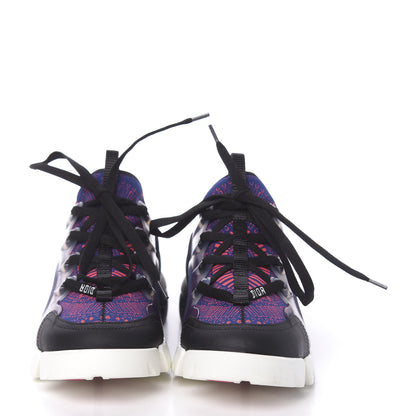 Christian Dior Technical Fabric Rubber Womens Fireworks D-Connect Sneakers 35 Deep Blue Pink 2 of 9