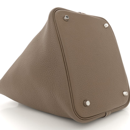 Hermes Taurillon Clemence Picotin Lock 22 MM  Etoupe 9 of 10