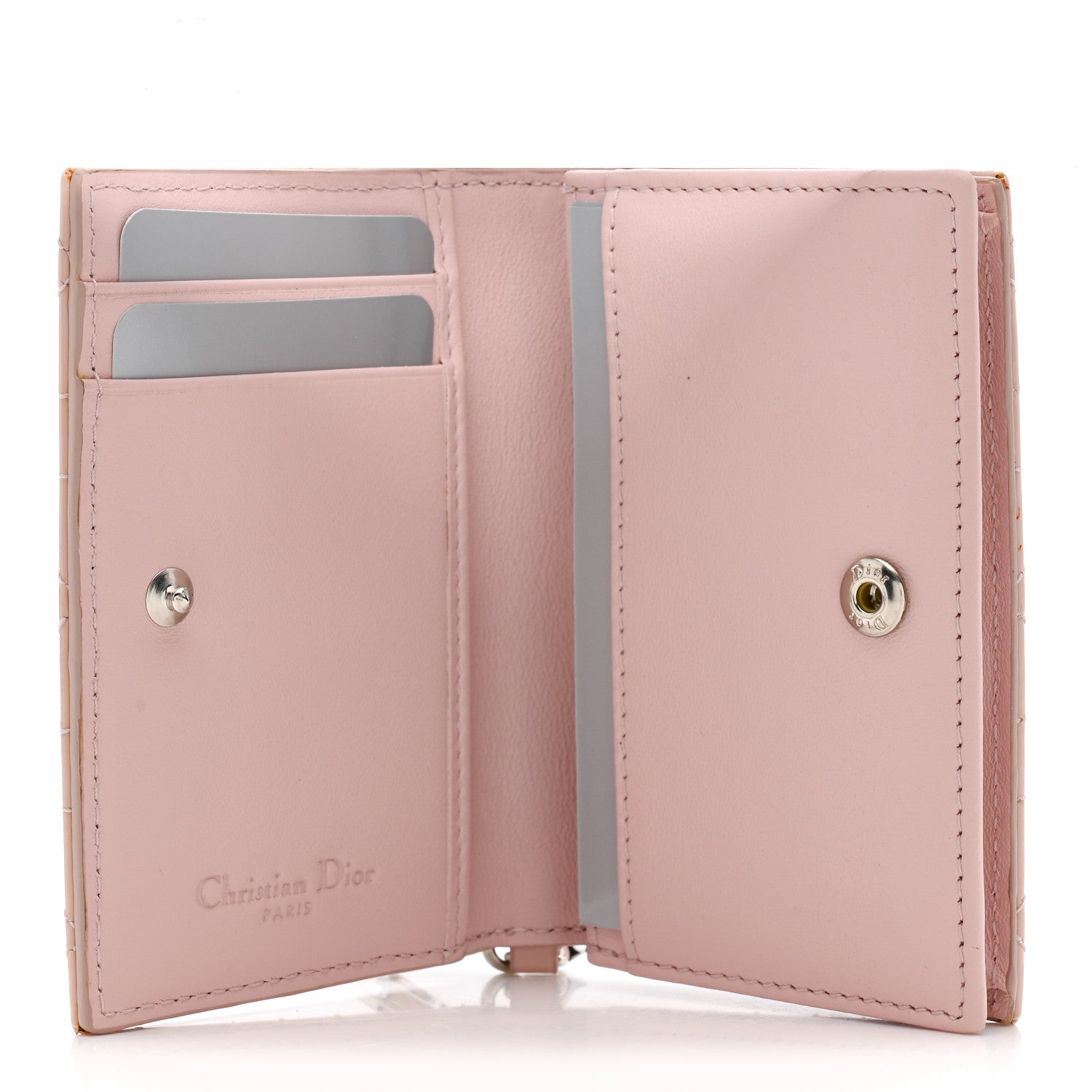 Christian Dior Patent Cannage Lady Dior Bloom Card Holder Rose Clair 5 of 13
