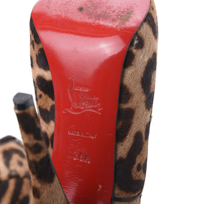 Christian Louboutin Pony Hair Luxor Lady Derby 120 Pump 36.5 Leopard 11 of 11