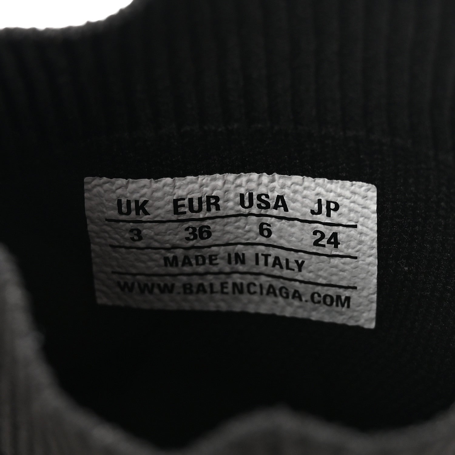 Balenciaga Neoprene Knit Womens Speed Graffiti Sneakers 36 Black White 9 of 9