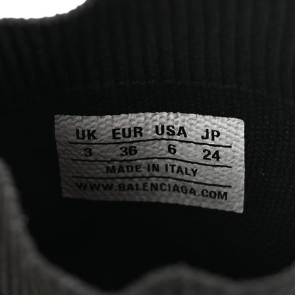Balenciaga Neoprene Knit Womens Speed Graffiti Sneakers 36 Black White 9 of 9