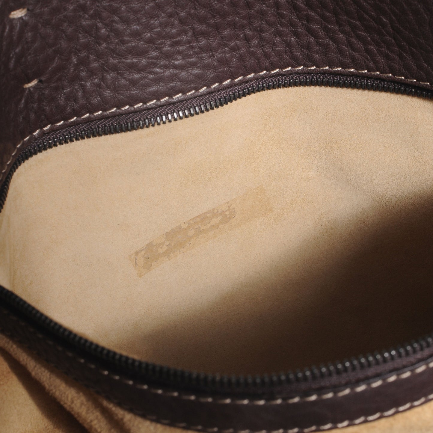 Calfskin Romano Stingray Selleria Whipstitch Shopper Tote Brown