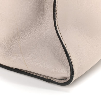Fendi Vitello Seta Plexiglass Granite Large Peekaboo Iconic Satchel Polvere 10 of 11