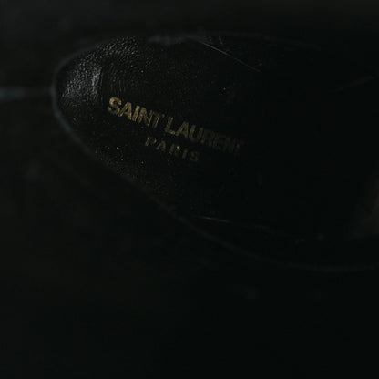 Saint Laurent Glazed Calfskin Vendome 110 Boots 40 Black 9 of 11
