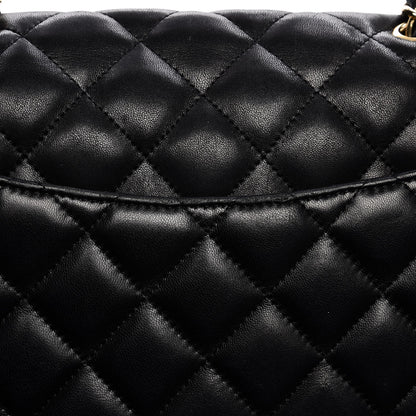 Chanel Lambskin Quilted Jumbo Single Flap Black 13 of 18