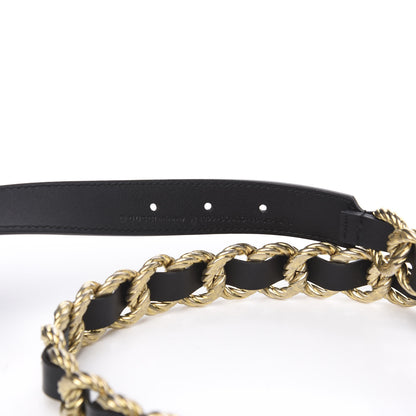 Gucci Calfskin Torchon Double G Chain 25mm Belt 90 36 Black 3 of 3