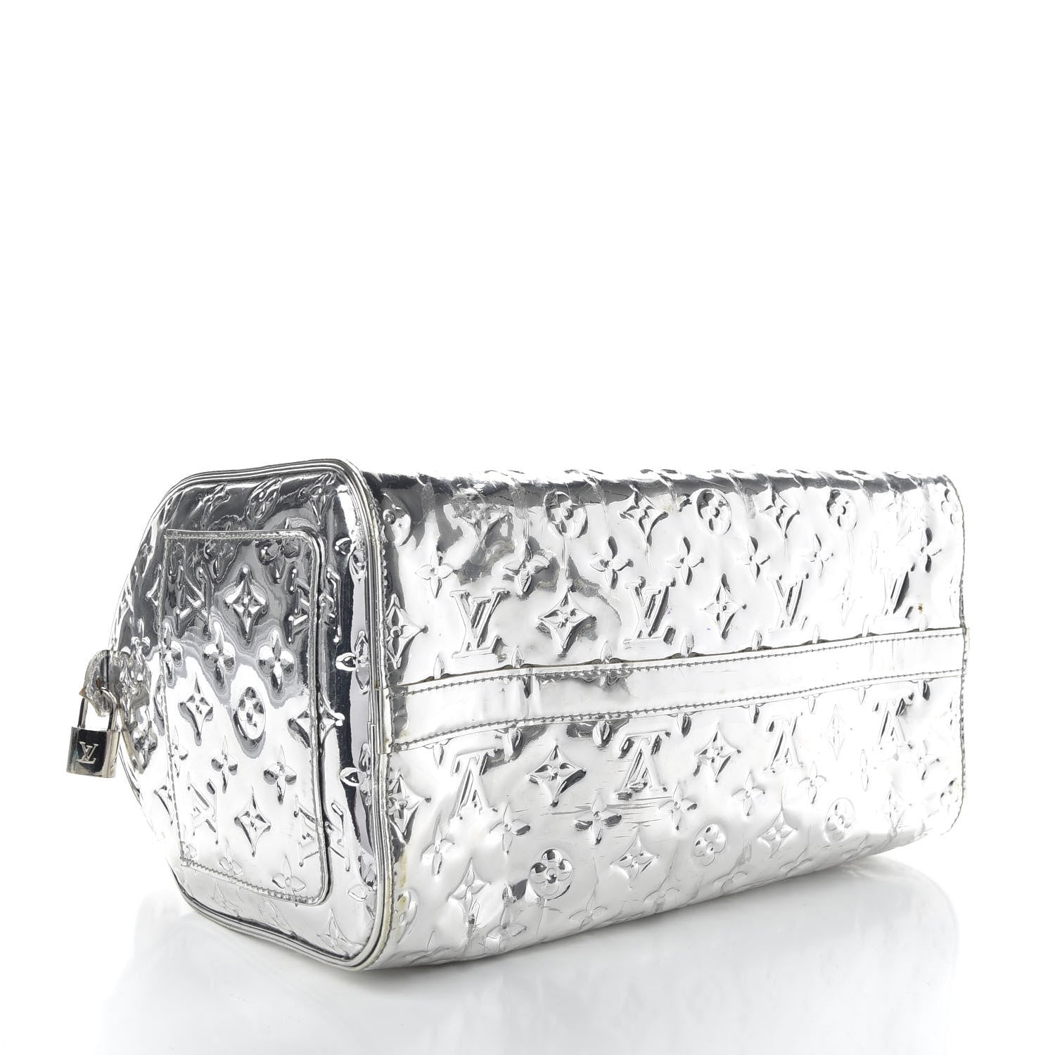 Louis Vuitton Monogram Miroir Speedy 35 Silver 4 of 10