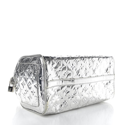 Louis Vuitton Monogram Miroir Speedy 35 Silver 4 of 10