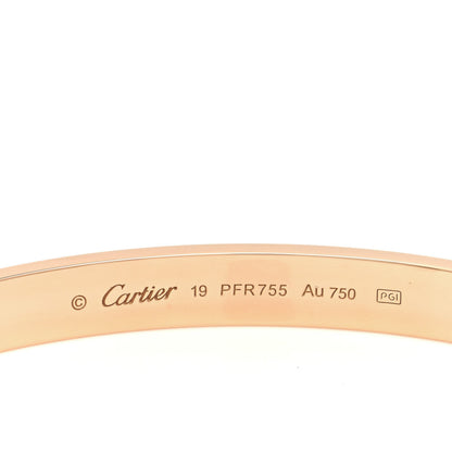 Cartier 18K Pink Gold LOVE Cuff Bracelet 19 3 of 4