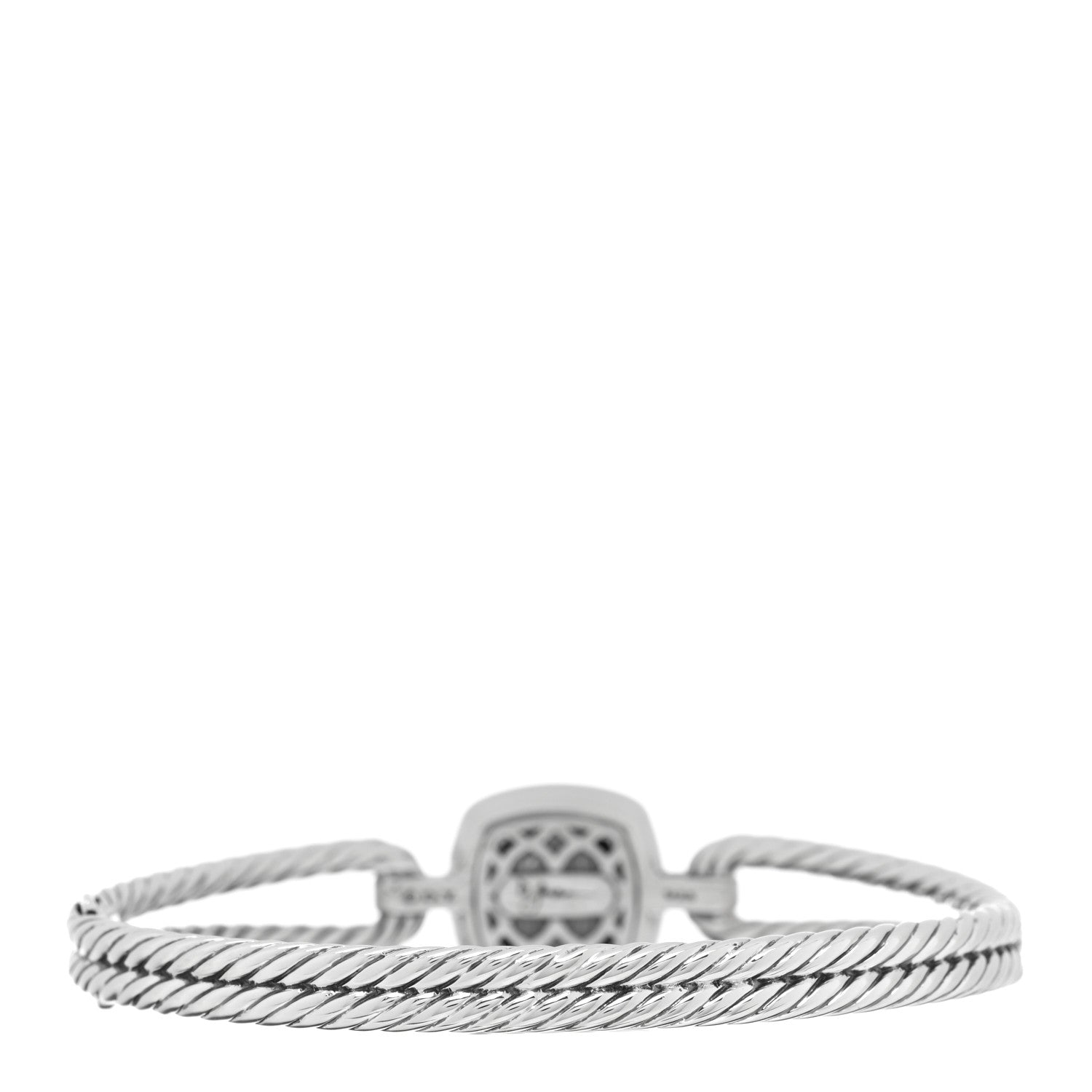 David Yurman Sterling Silver Diamond Black Onyx Albion Cable Bracelet 2 of 3