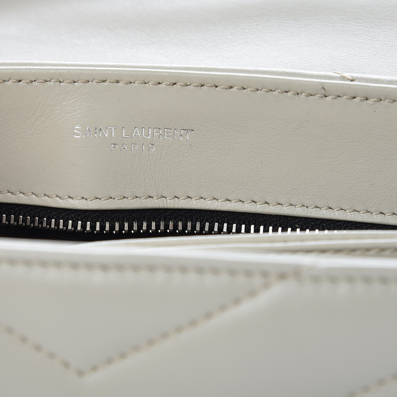 Saint Laurent Calfskin Y Quilted Monogram Toy Loulou Crossbody Bag Ivory 6 of 9