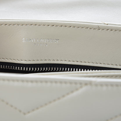 Saint Laurent Calfskin Y Quilted Monogram Toy Loulou Crossbody Bag Ivory 6 of 9