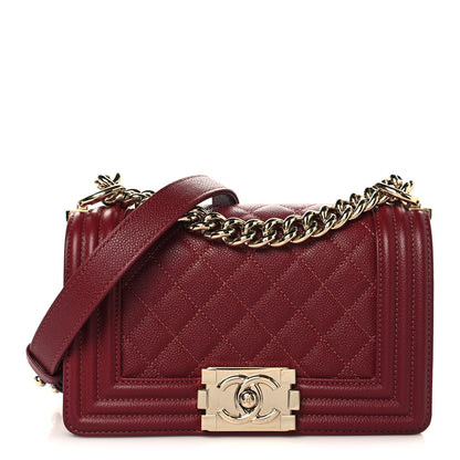 Chanel Caviar Quilted Small Boy Flap Burgundy 1 of 10