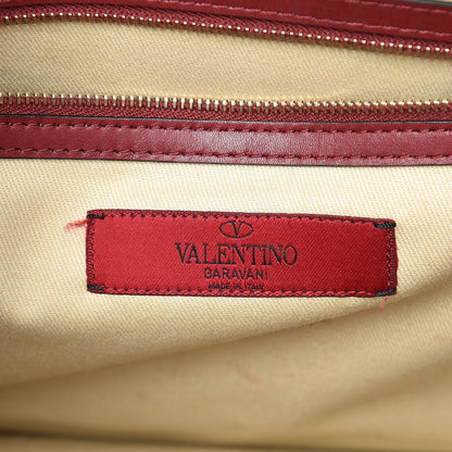 Valentino Garavani Patent Large Glam Lock Rockstud Flap Red 6 of 8