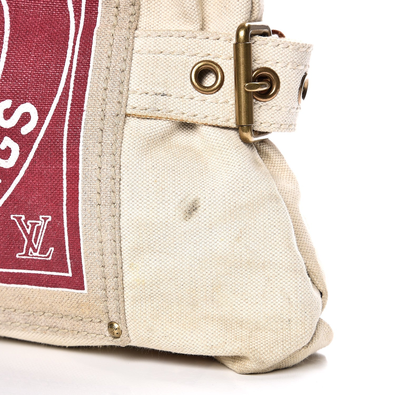 Louis Vuitton Toile Globe Shopper Cabas MM Red 11 of 16
