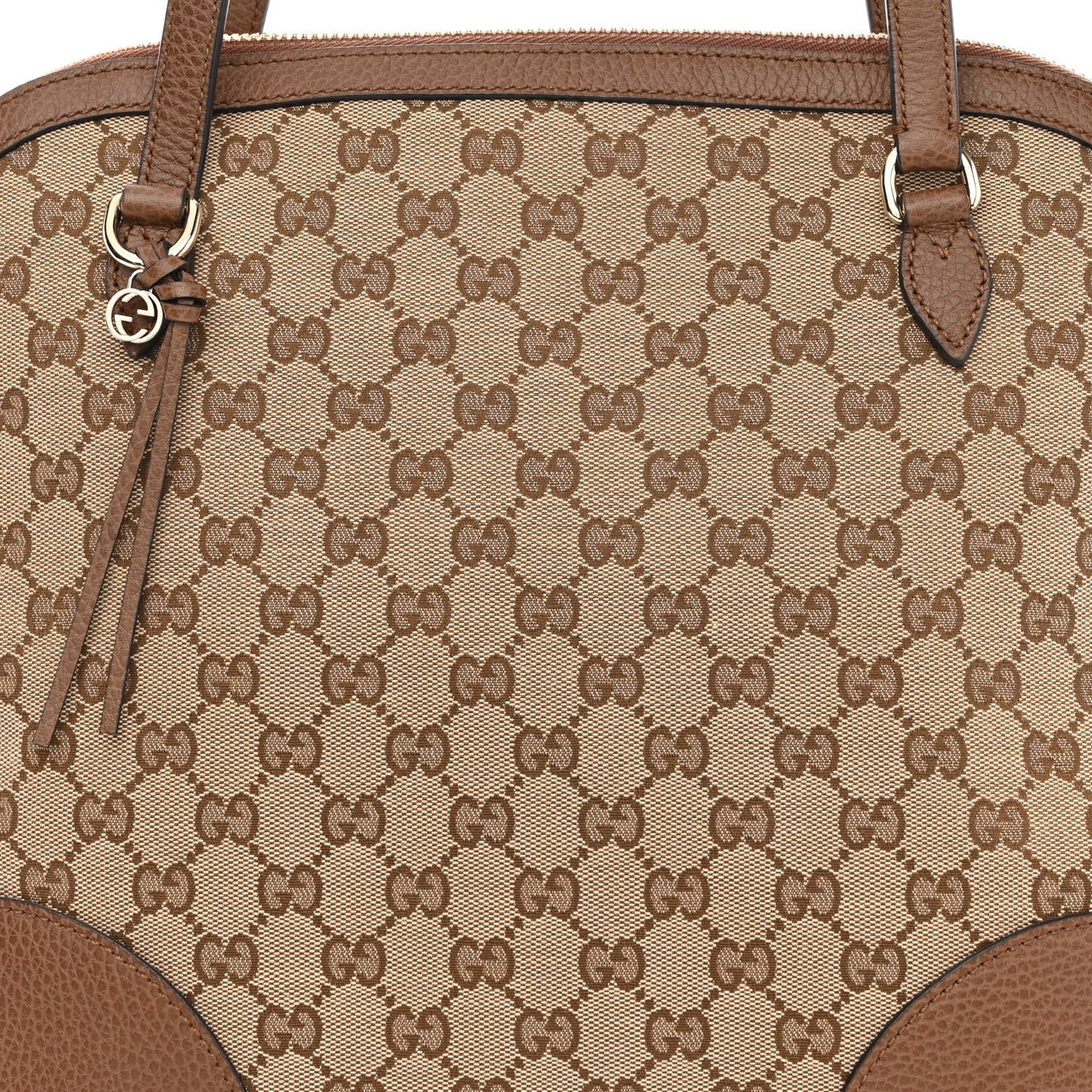 Monogram Medium Bree Shoulder Bag Beige Tabacco