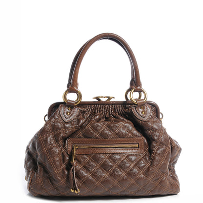 Marc Jacobs Quilted Leather Stam Taupe 1 of 7