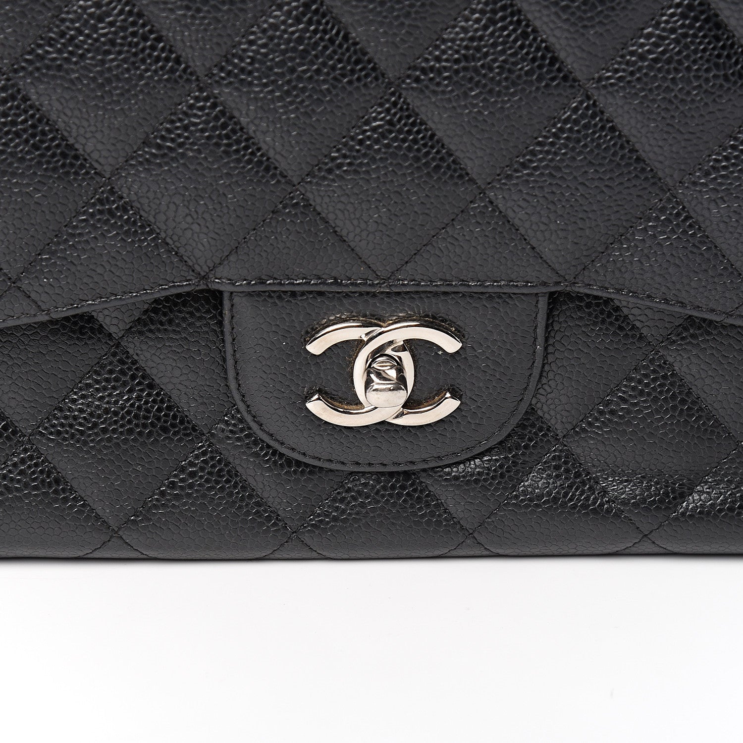 Chanel Caviar Quilted Jumbo Double Flap Black 13 of 14
