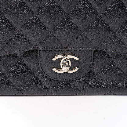 Chanel Caviar Quilted Jumbo Double Flap Black 13 of 14