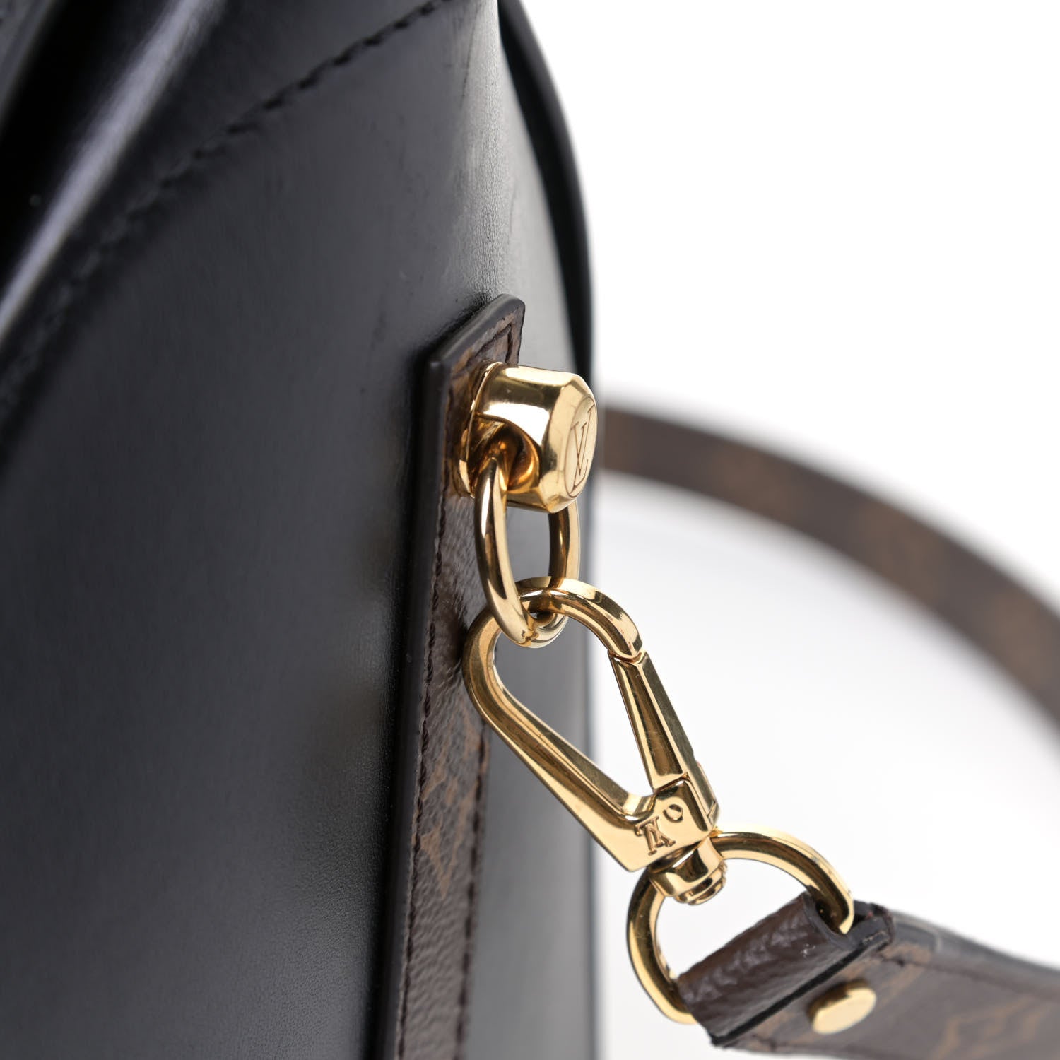 Louis Vuitton Calfskin Monogram Speedy Doctor 25 Black 6 of 7