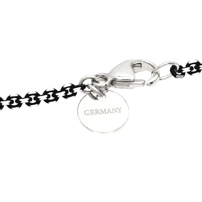 Tiffany Sterling Silver Enamel 1.75mm Chain Necklace Black 30" 4 of 5