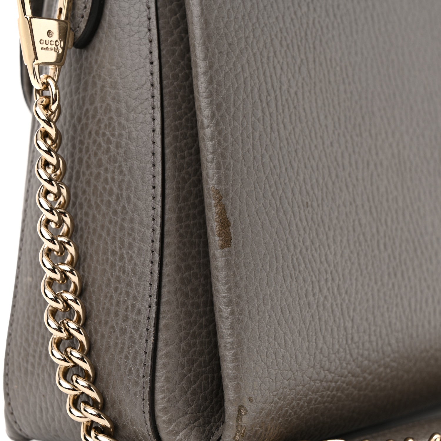 Gucci Dollar Calfskin Interlocking G Top Handle Shoulder Bag Loess 13 of 17