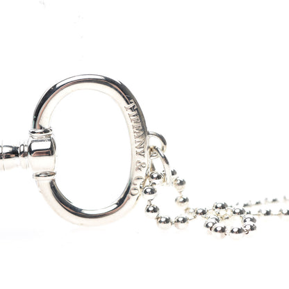 Tiffany Sterling Silver Oval Key Pendant Necklace 5 of 5