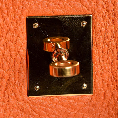 Hermes Taurillon Clemence Birkin 30 Orange 25 of 39