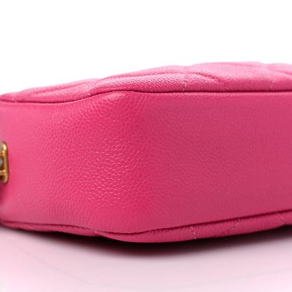 Chanel Shiny Caviar Quilted Chain Melody Camera Bag Fuchsia 8 of 10