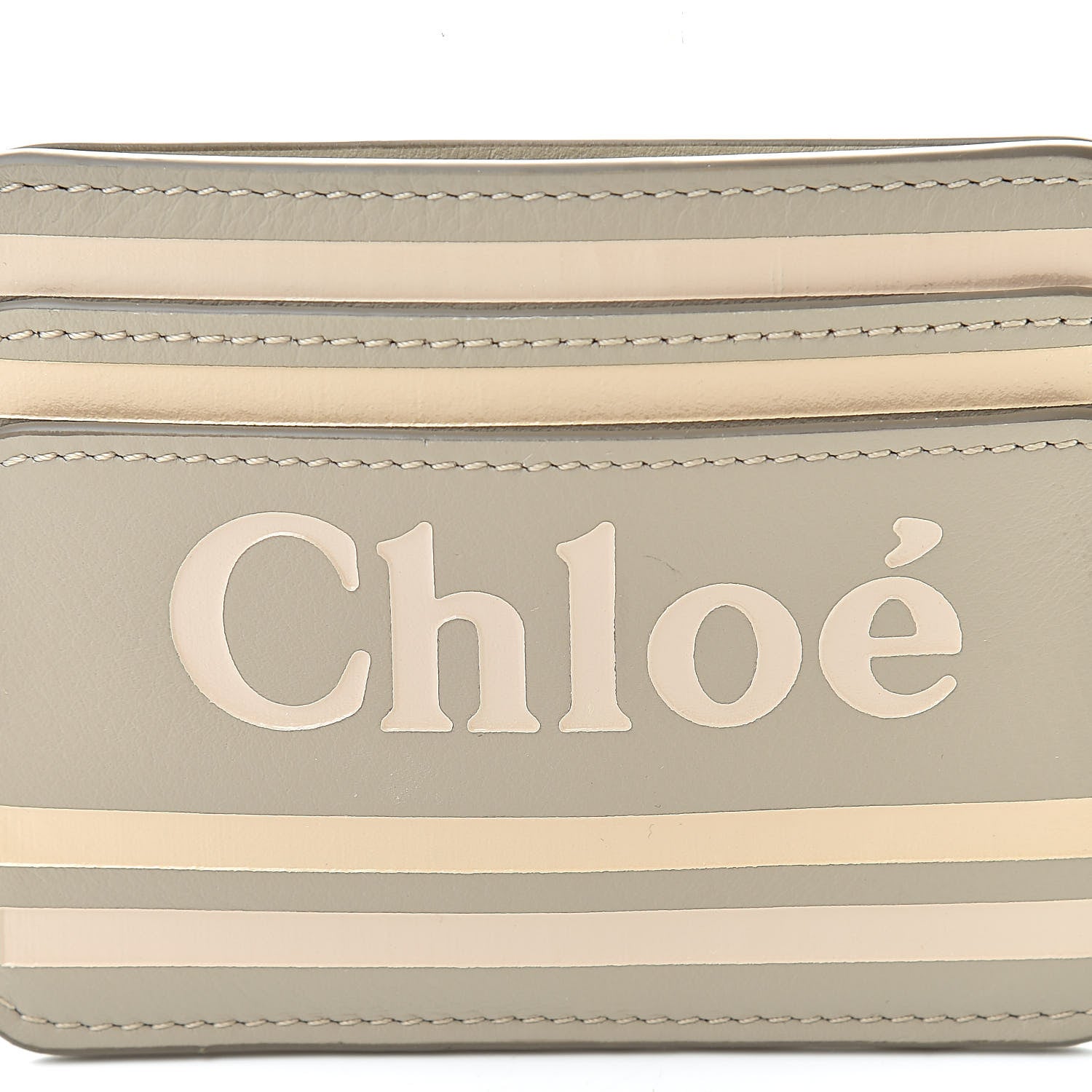 Chloe Smooth Calfskin Logo Vick Card Holder Pastel Grey 6 of 8