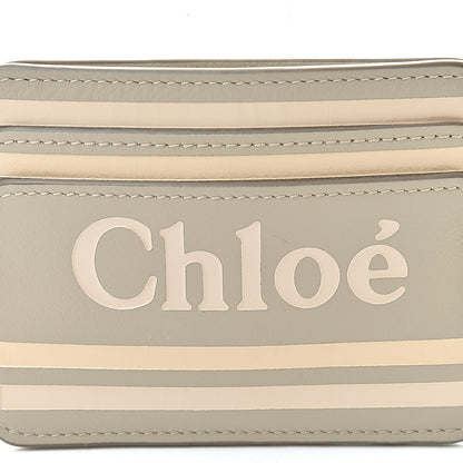 Chloe Smooth Calfskin Logo Vick Card Holder Pastel Grey 6 of 8