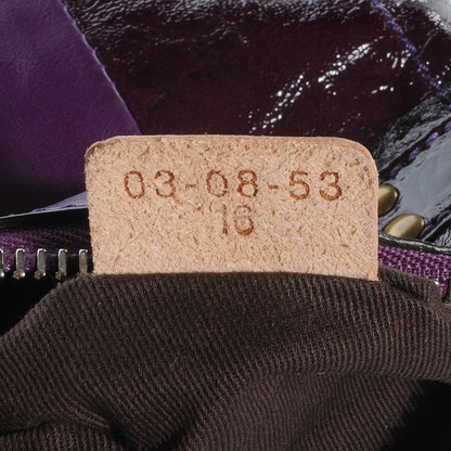 Chloe Patent Leather Paddington Pochette Bag Dark Purple 8 of 10