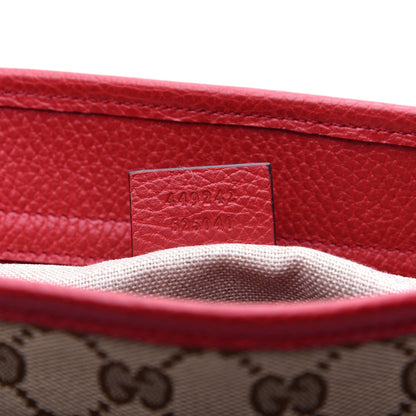Gucci Monogram Bree Zippered Tote Beige Red 9 of 12