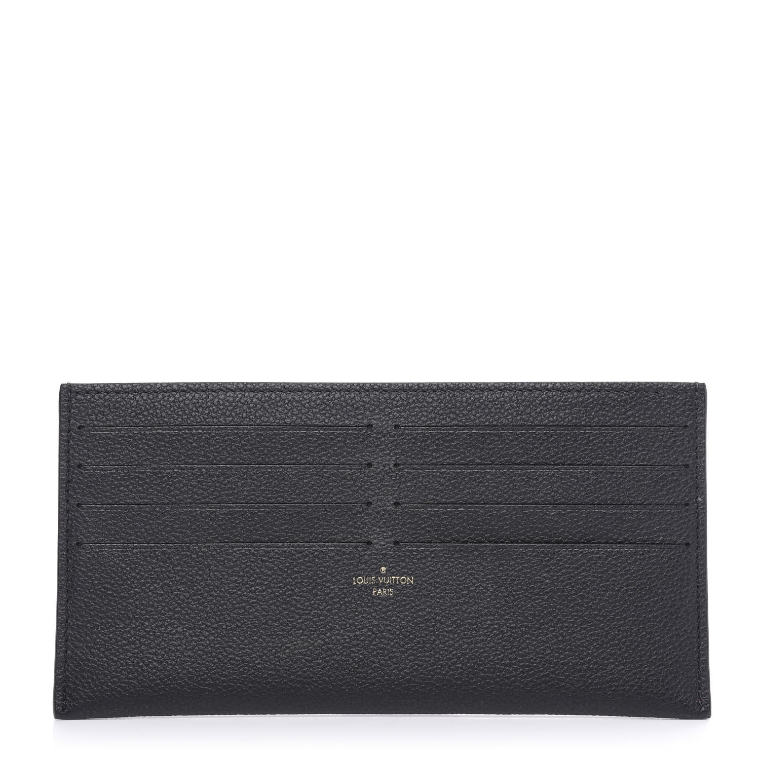 Louis Vuitton Calfskin Felicie Chain Wallet Card Holder Insert Black 1 of 6