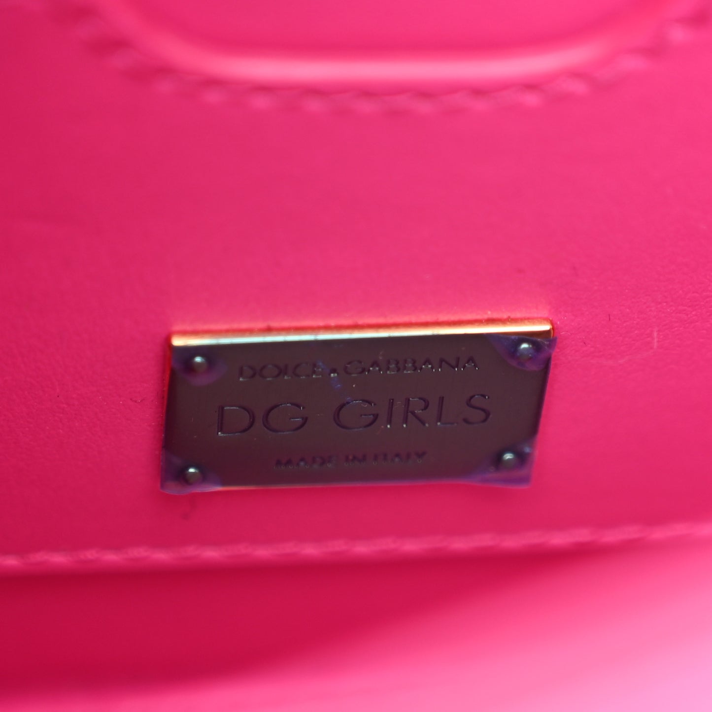 Nappa DG Girls Shoulder Bag Pink